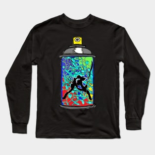 Spray can clash of Rainbows Long Sleeve T-Shirt